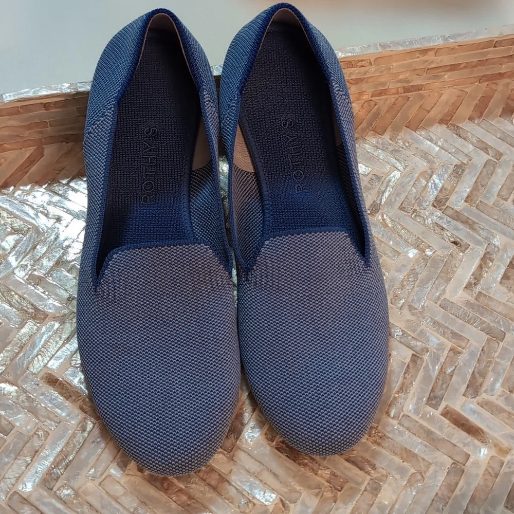Rothys Light Blue Loafers Women Size 9 Washable Sustainable - Picture 9 of 10